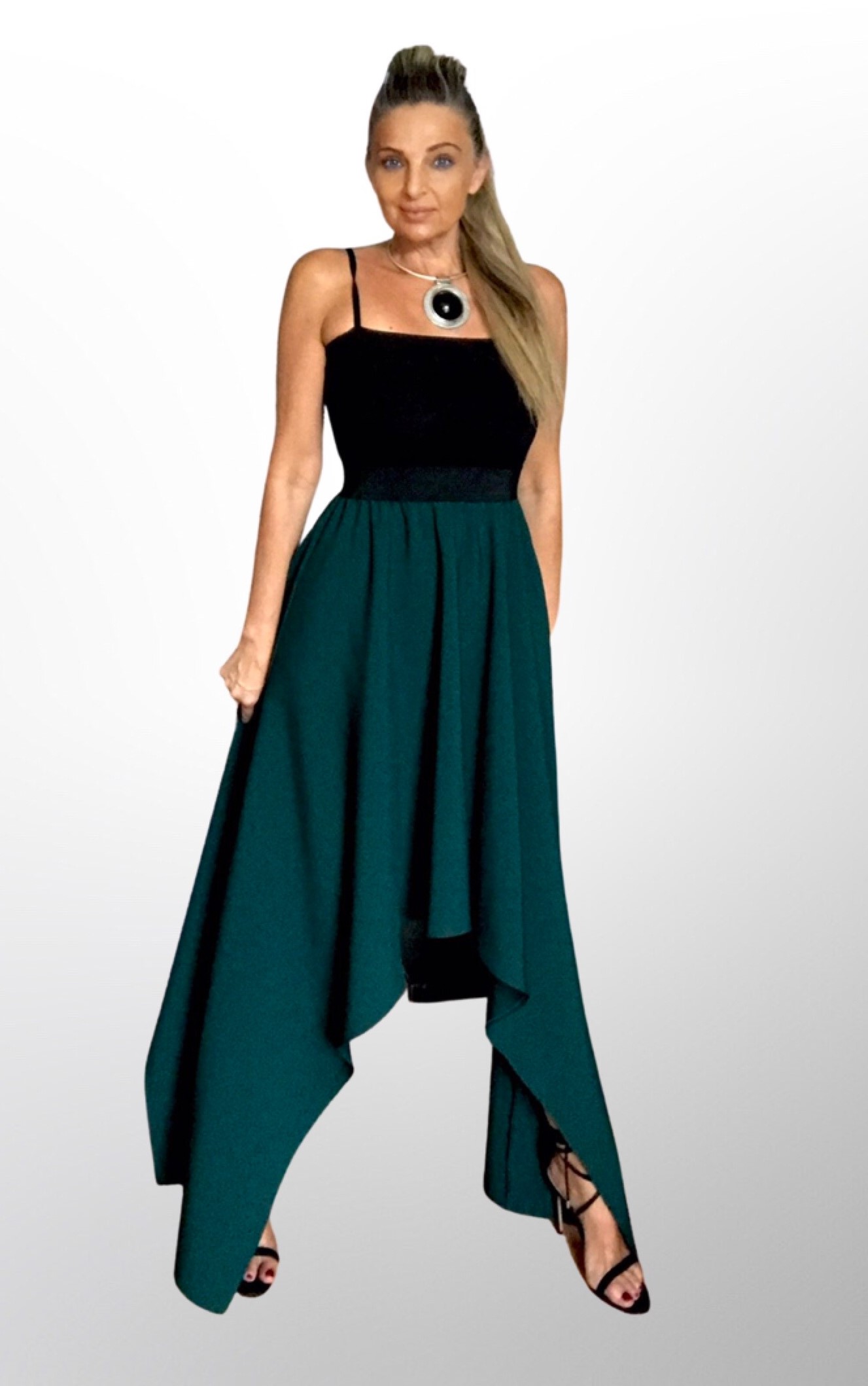 Dlouhé asymetrické šaty BOROS DR-L-AS06